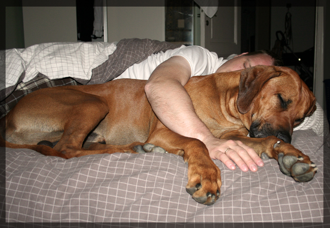 Minos and dad Lelle sleeping!