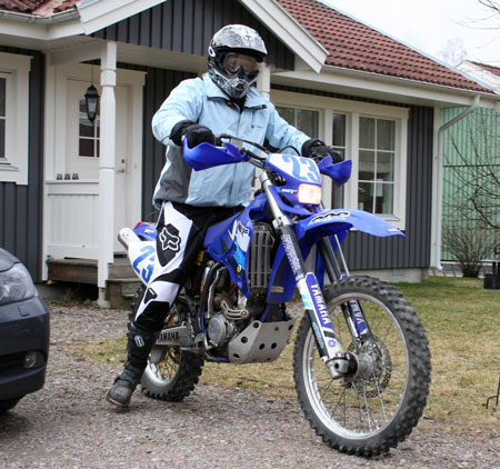 Lelle p motorcykeln i Lunger!