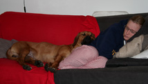 Matte och jag sover i soffan!