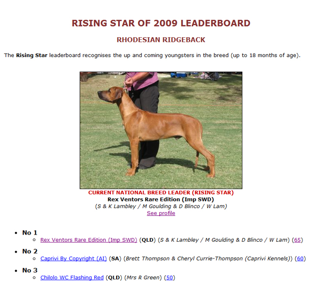 Ruger - Risnig Star of 2009 Leaderboard!